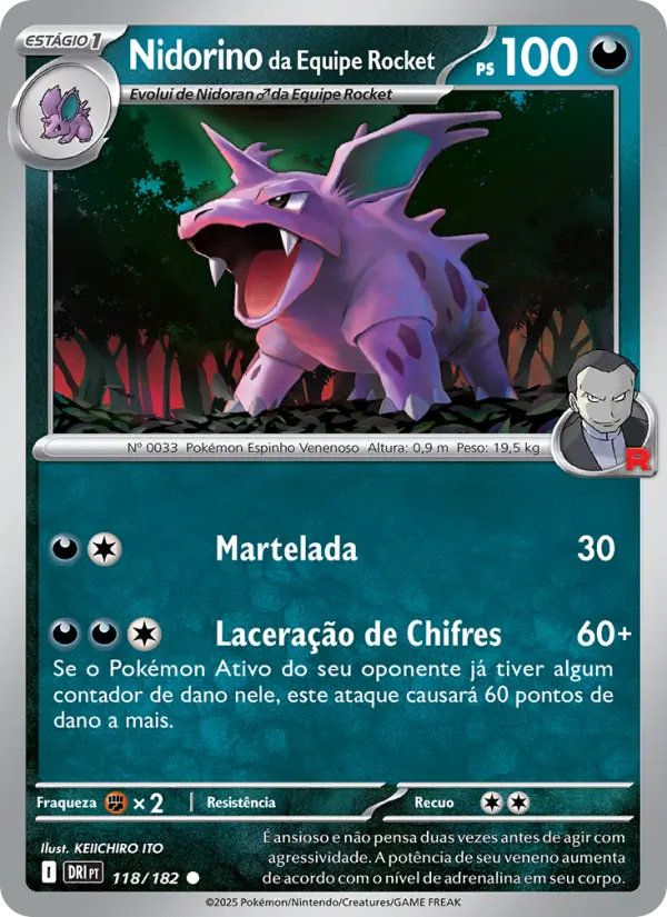 Nidorino da Equipe Rocket – Pokémon TCG