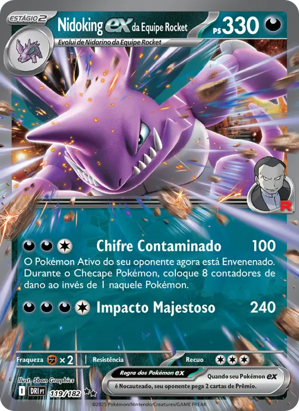 Nidoking ex da Equipe Rocket – Pokémon TCG