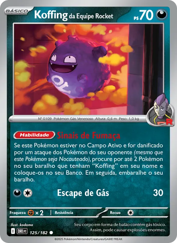 Koffing da Equipe Rocket – Pokémon TCG