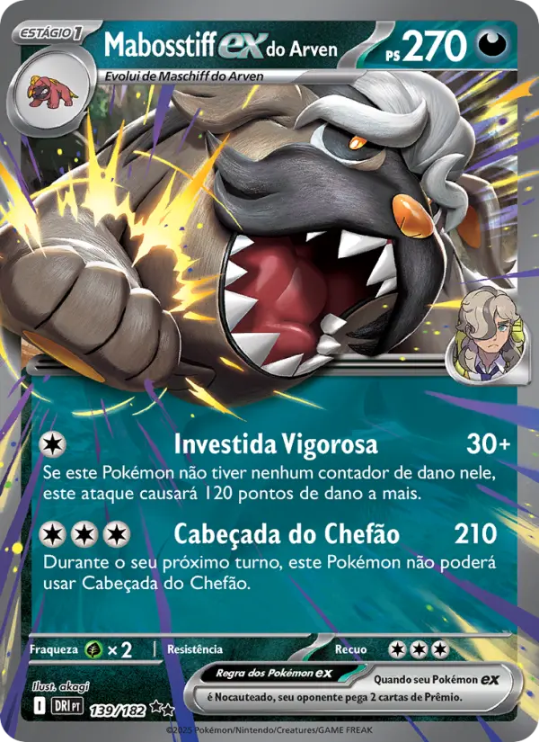 Mabosstiff ex do Arven – Pokémon TCG