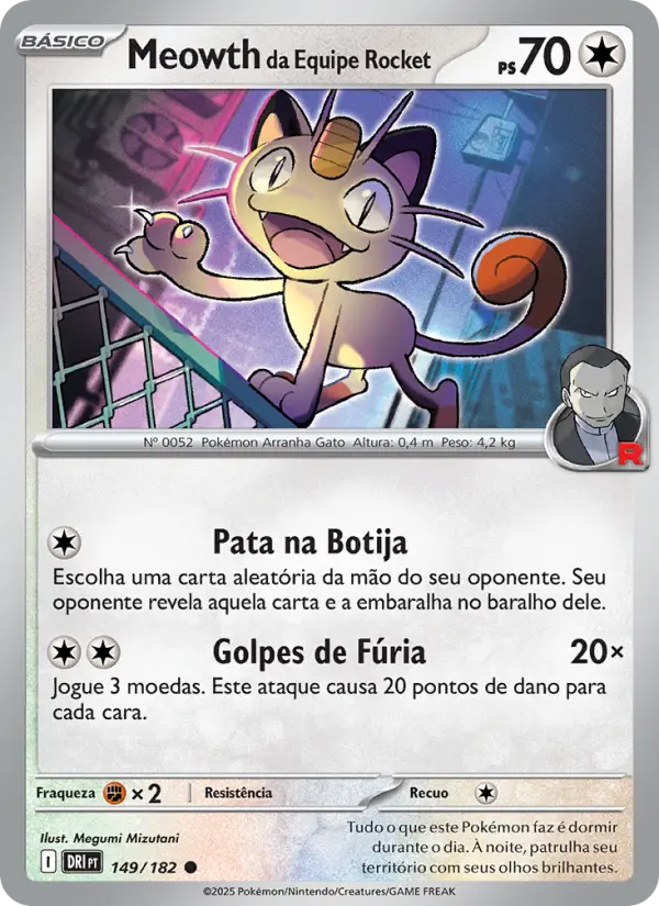 Meowth da Equipe Rocket – Pokémon TCG