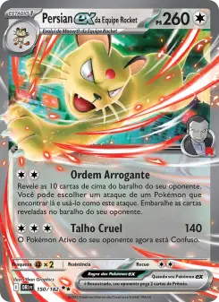 Persian ex da Equipe Rocket – Carta Pokémon TCG