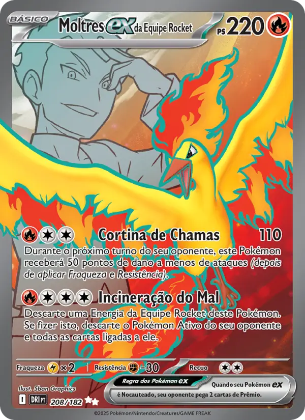Moltres ex da Equipe Rocket – Pokémon TCG