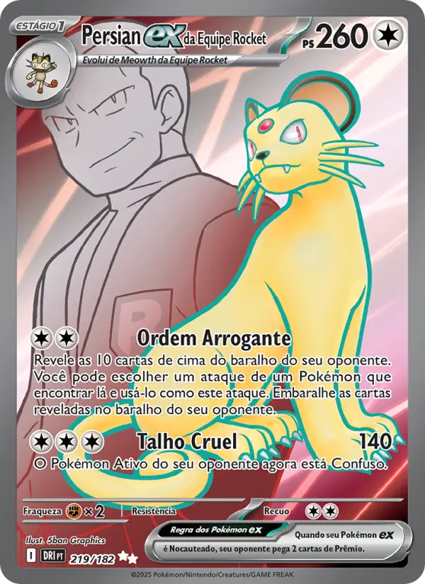 Persian ex da Equipe Rocket – Pokémon TCG