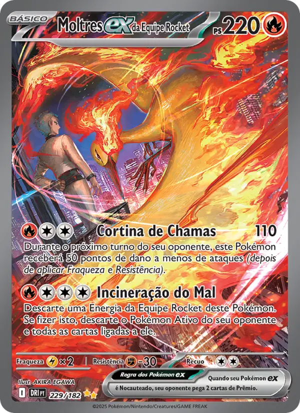 Moltres ex da Equipe Rocket – Pokémon TCG