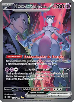 Mewtwo ex da Equipe Rocket – Carta Pokémon TCG
