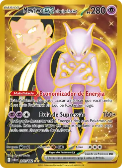Mewtwo ex da Equipe Rocket – Carta Pokémon TCG