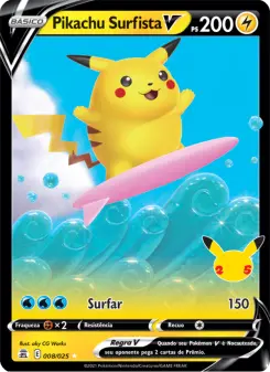 Pikachu Surfista V – Carta Pokémon TCG