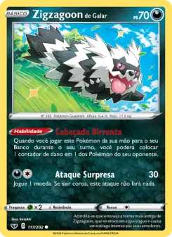 Zigzagoon de Galar – Carta Pokémon TCG
