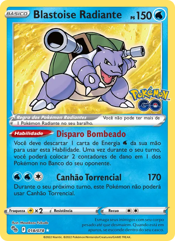 Blastoise Radiante – Pokémon TCG