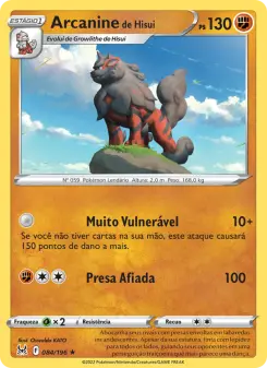 Arcanine de Hisui – Carta Pokémon TCG