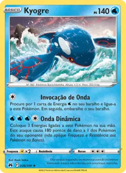 Kyogre – Carta Pokémon TCG