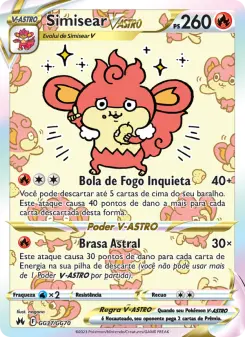 Simisear V-ASTRO – Carta Pokémon TCG