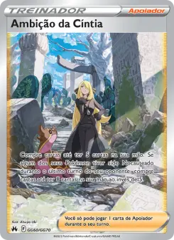 Ambição da Cíntia – Carta Pokémon TCG