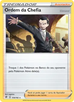 Ordem da Chefia – Carta Pokémon TCG