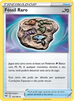 Fóssil Raro – Carta Pokémon TCG
