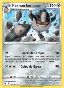 Perrserker de Galar – Carta Pokémon TCG