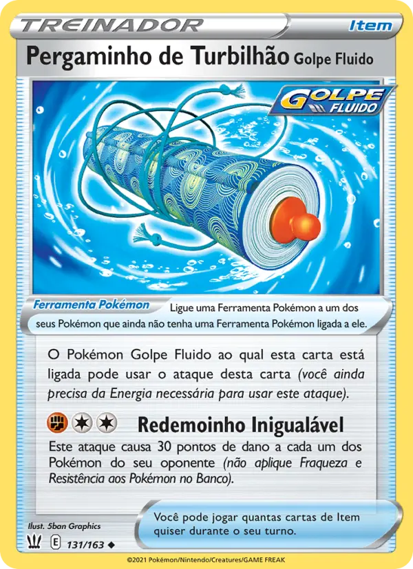 Pergaminho de Turbilhão Golpe Fluido – Pokémon TCG