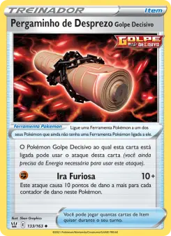 Pergaminho de Desprezo Golpe Decisivo – Carta Pokémon TCG