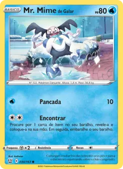 Mr. Mime de Galar – Carta Pokémon TCG