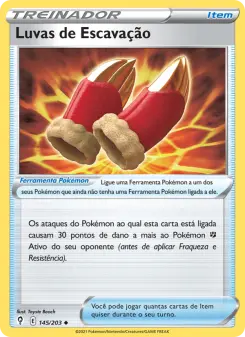 Luvas de Escavação – Carta Pokémon TCG