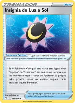 Insígnia de Lua e Sol – Carta Pokémon TCG
