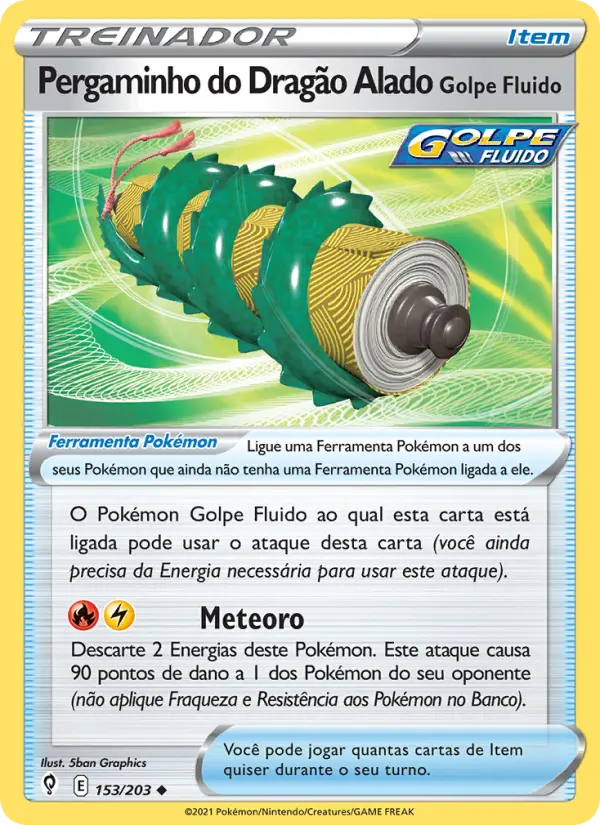 Pergaminho do Dragão Alado Golpe Fluido – Pokémon TCG