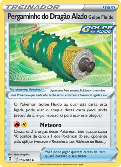 Pergaminho do Dragão Alado Golpe Fluido – Carta Pokémon TCG