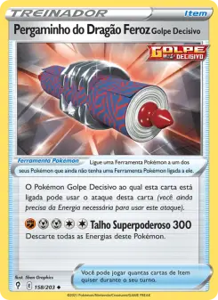 Pergaminho do Dragão Feroz Golpe Decisivo – Carta Pokémon TCG