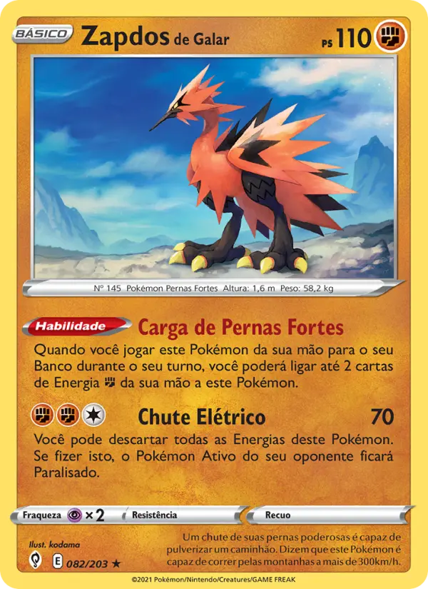 Zapdos de Galar – Pokémon TCG