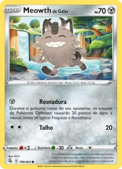 Meowth de Galar – Carta Pokémon TCG