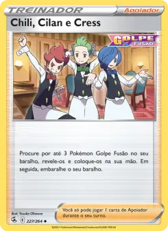 Chili, Cilan e Cress – Carta Pokémon TCG
