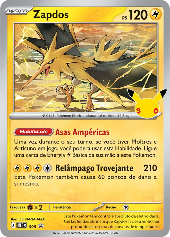 Zapdos – Carta Pokémon TCG