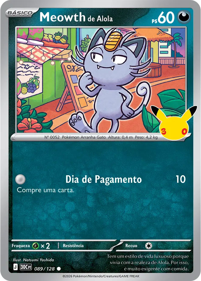 Meowth de Alola – Carta Pokémon TCG