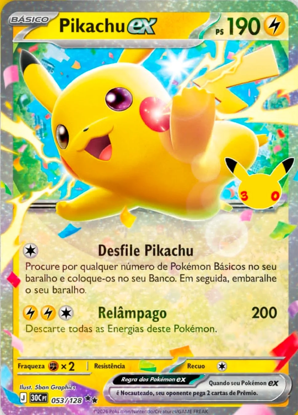 Pikachu ex – Carta Pokémon TCG