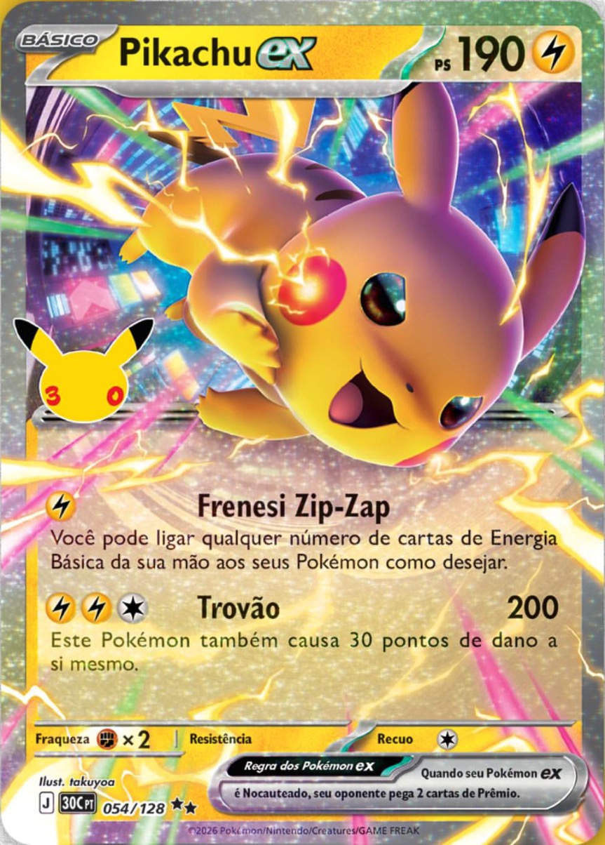 Pikachu ex – Carta Pokémon TCG