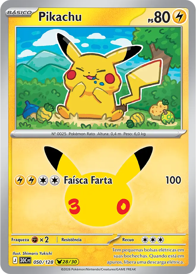 Pikachu — carta Pokémon TCG