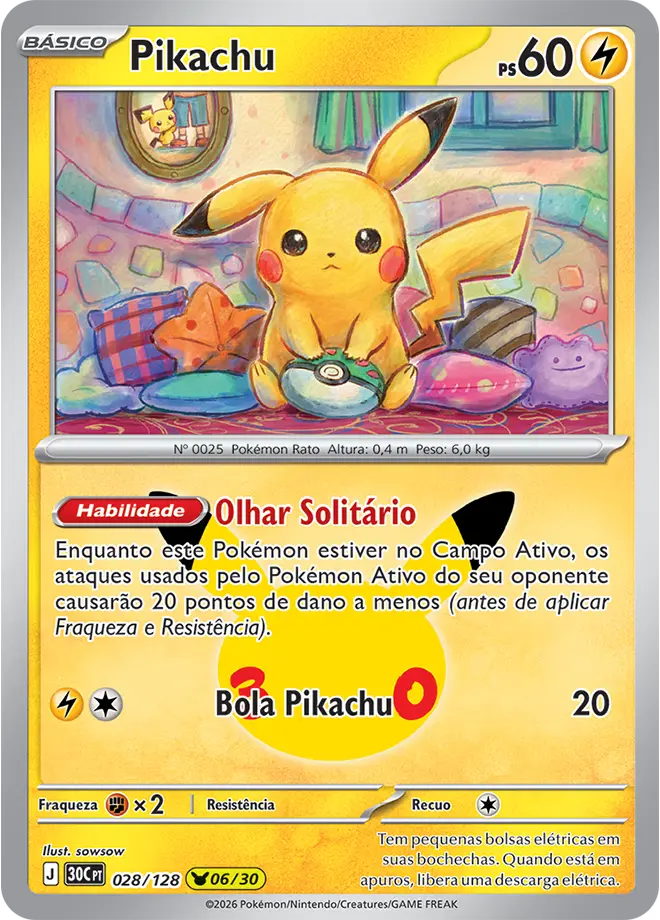 Pikachu — carta Pokémon TCG